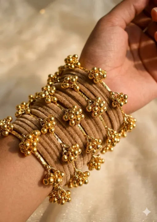 Traditional Kashmiri Style Velvet bangles for Girls - Bridal & Party Wear Jewelry