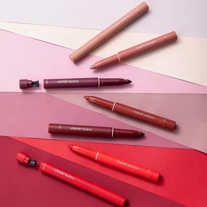 HANDAIYAN Waterproof Lip Liner Pack of 6 – Matte Finish, Smudge-Proof & Long Wear Lip Pencils