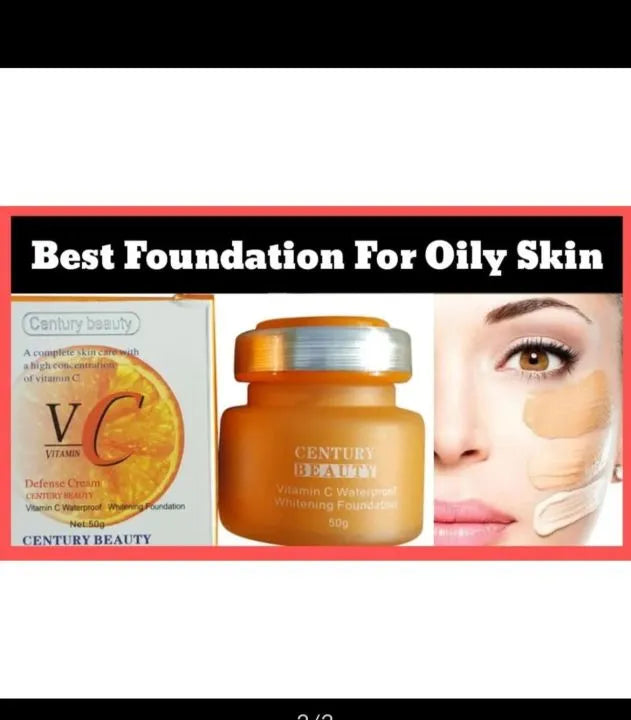 CENTURY BEAUTY Olive oil plus vitamin c WATERPROOF WHITENING FOUNDATION 50g